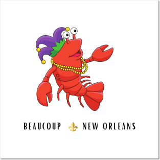 Beaucoup New Orleans Crawfish Posters and Art